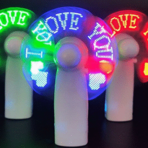 Creative Handheld Portable LED Advertising Fan, Custom Logo Text, Mini USB Flashing Message Fan