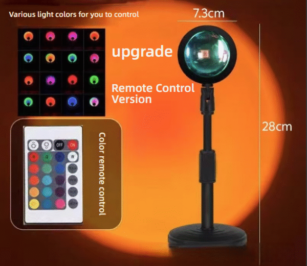 Sunset Lamp Ambient Light Live Streaming Fill Light Projection Night Light Photography Sunset Glow Lamp