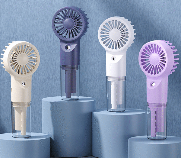 Portable Handheld Mini Fan with Water Mist Spray USB Rechargeable Personal Cooling Fan for Outdoor and Students