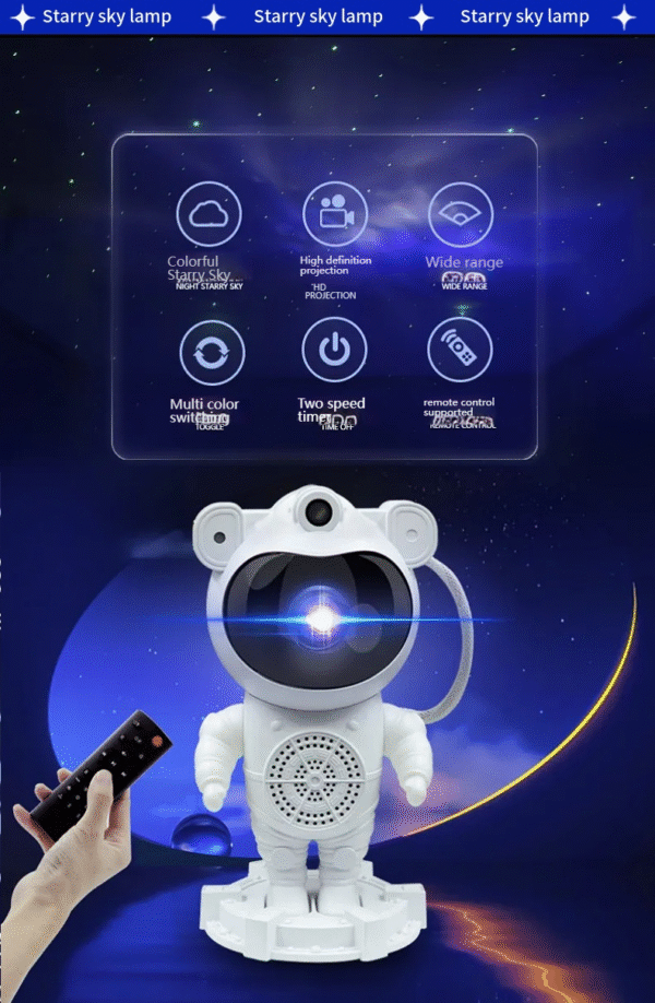 Bluetooth Astronaut Starry Sky Projector Lamp Galaxy Night Light Creative Atmosphere Lamp Table Lamp Gift