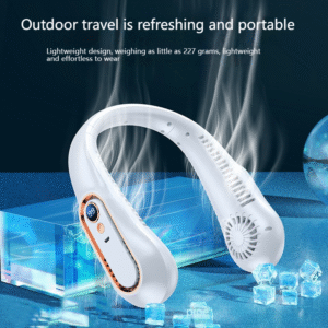 New Portable Bladeless Neck Fan Mini USB Rechargeable Hanging Personal Fan