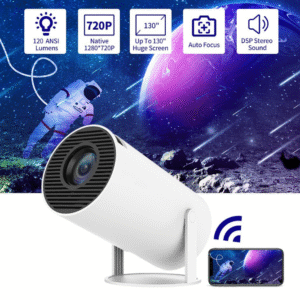 Ultra HD Home Projector Mini Portable Smart Projector with 4K/1080P Support, Wireless Screen Mirroring, Keystone Correction
