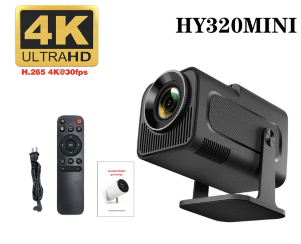 HY320 Mini Home Projector Ultra HD Short Throw Portable LED Projector for Wall Projection Home Theater
