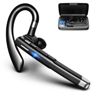 YYK-520 AI Translator Wireless Bluetooth Headset V6.1 Business Earphone with Mic Noise Cancelling CVC8.0 Waterproof IPX7 Hands-Free Single Ear Hook Headset