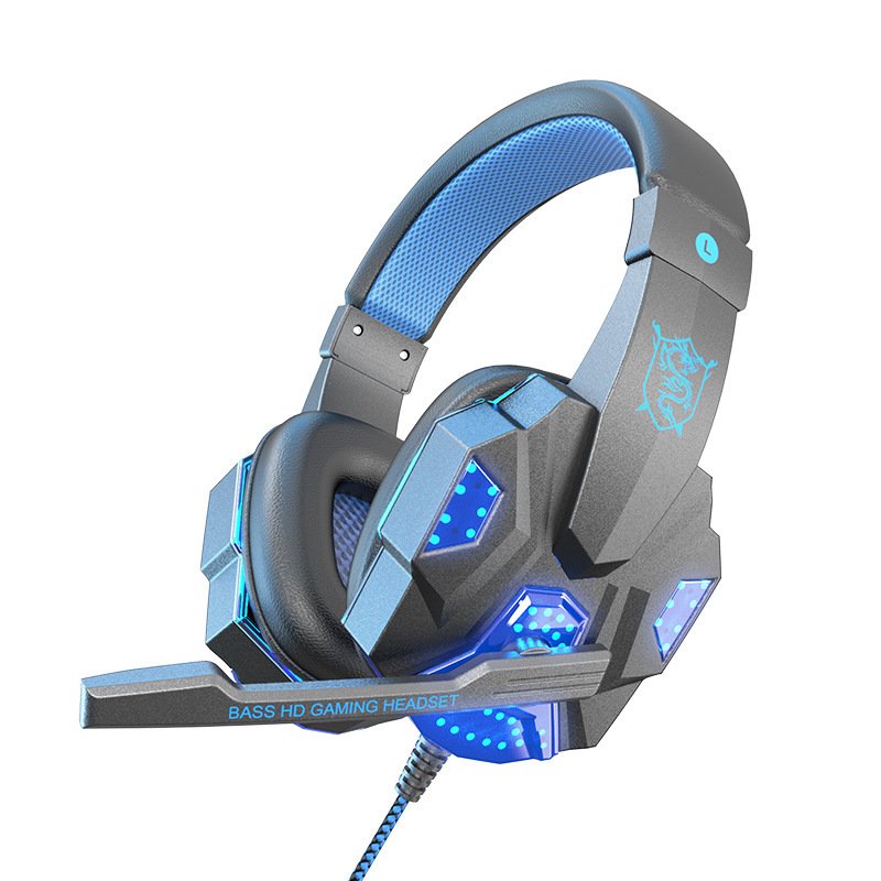 SY830MV Wired Gaming Headset 40mm Bass Surround Sound Headphones with Noise Cancelling Microphone RGB Light for PC PS4 PS5 Xbox Laptop