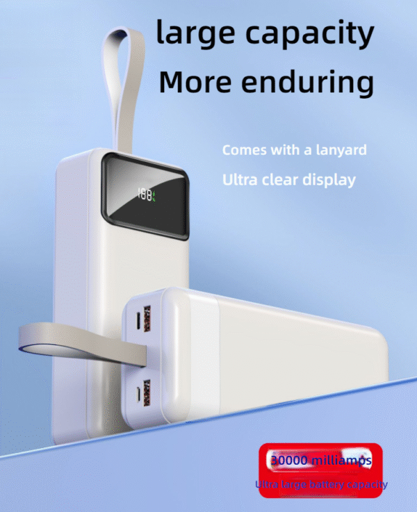 30000mAh 40000mAh 50000mAh Super Fast Charging Power Bank PD 22.5W QC3.0 Portable External Battery Pack with Multi USB Output and LED Display