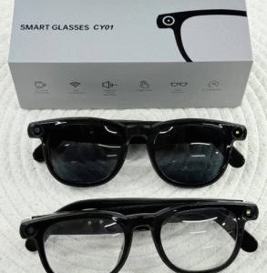 Smart AI Glasses with 8MP Camera, WiFi Transmission, Dual-Mic Noise Reduction, Real-Time Translation, Voice Control, Music & Call Function, Touch Control, ChatGPT Connection