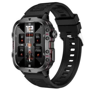 Smart Bluetooth Watch with HD 1.96" Display, 100+ Sports Modes, Heart Rate, Blood Oxygen, Blood Pressure, Sleep & Temperature Monitoring, Music & Call Control, IP68 Waterproof, Multiple APP Alerts